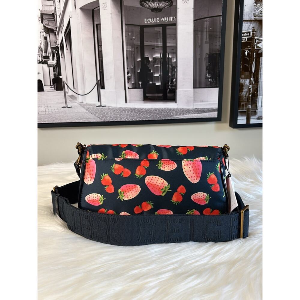 Kurt Geiger London Navy Strawberry Print Shoulder Crossbody Bag – - Picture 6 of 9